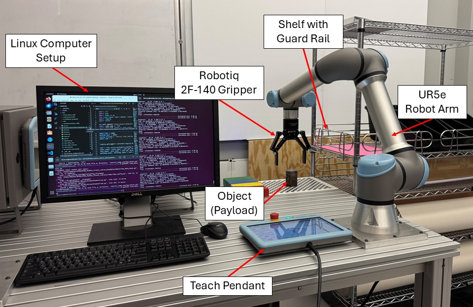 UR5e manipulation experimental setup